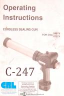 C.R. Lawrence CSA 0481V 0621V, Cordless Sealing Gun, Operation & Parts Manual